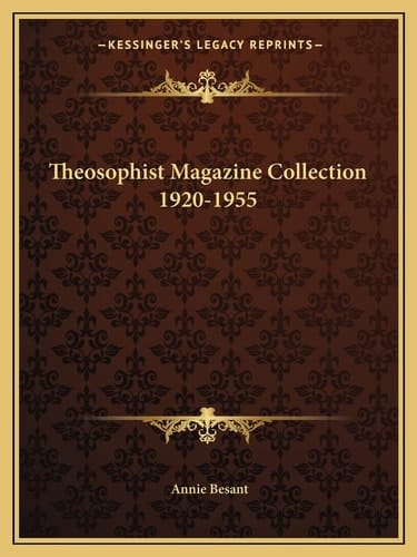 Theosophist Magazine Collection 1920-1955
