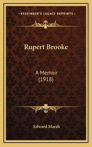 Rupert Brooke: A Memoir (1918)