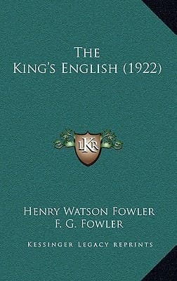The King's English (1922)
