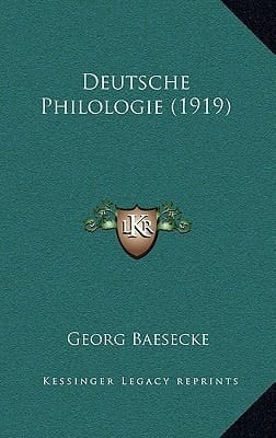 Deutsche Philologie (1919) (German Edition)