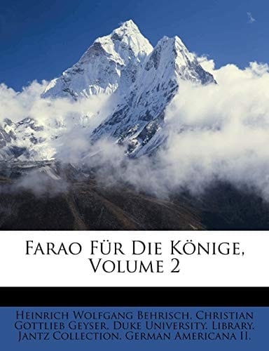 Farao für die Könige, Zweyter Band (German Edition)