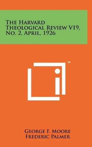 The Harvard Theological Review V19, No. 2, April, 1926