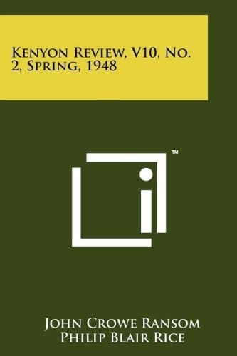 Kenyon Review, V10, No. 2, Spring, 1948