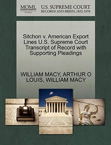 Sitchon v. American Export Lines U.S. Supreme Court Transcript of Record with Supporting Pleadings