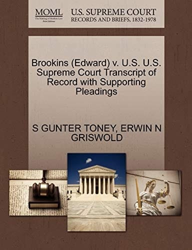 Brookins (Edward) v. U.S. U.S. Supreme Court Transcript of Record with Supporting Pleadings