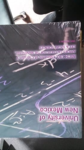 Unm Math 180 Applied Calculus for the Managerial, Life and Social Sciences