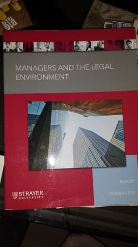 Managers and the Legal Environment