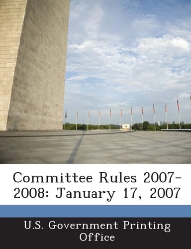 Committee Rules 2007-2008 January 17 2007