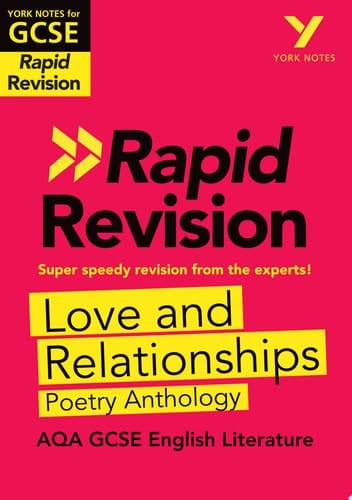 York Notes RAPID AQA GCSE (Revision Guide) Love and Relationships Poetry Anthology - for 2026, 2027 exams