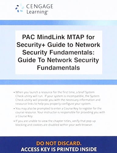 LMS Integrated for MindTap Computing, 2 terms (12 months) Printed Access Card for Ciampa's CompTIA Security+ Guide to Network Security Fundamentals, 5th