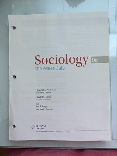 Sociology The Essentials