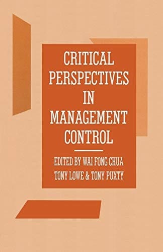 Critical Perspectives in Management Control