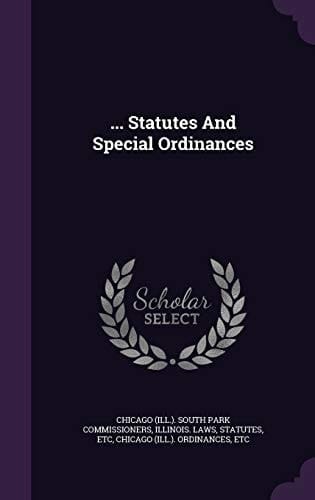... Statutes And Special Ordinances