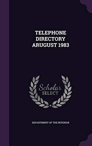 Telephone Directory Arugust 1983