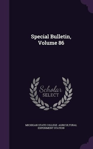 Special Bulletin, Volume 86