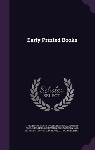 Early Printed Books