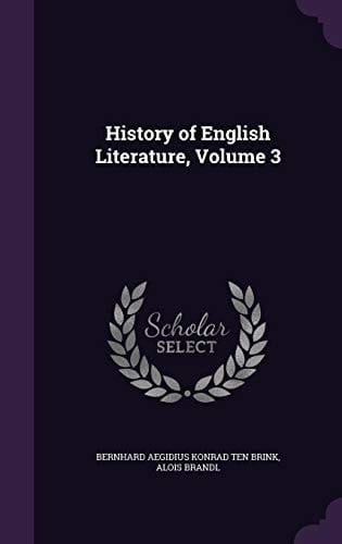 History of English Literature, Volume 3