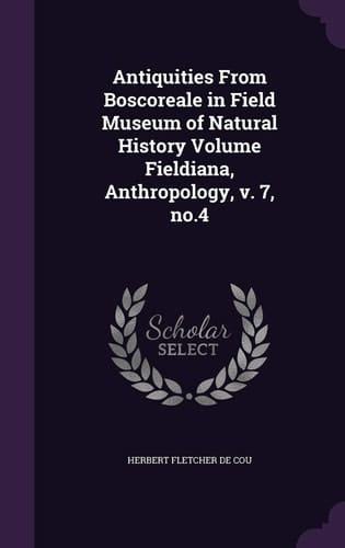 Antiquities From Boscoreale in Field Museum of Natural History Volume Fieldiana, Anthropology, V. 7, No.4