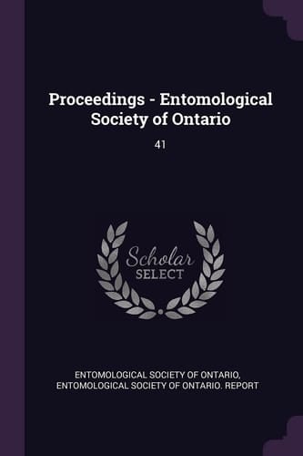 Proceedings - Entomological Society of Ontario 41