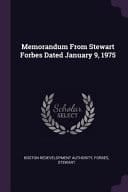 Memorandum From Stewart Forbes Dated January 9, 1975
