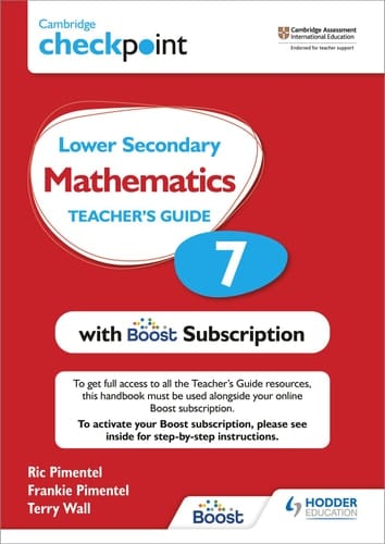 Cambridge Checkpoint Lower Secondary Mathematics Teacher's Guide 7 with Boost Subscription Booklet Hodder Education Group