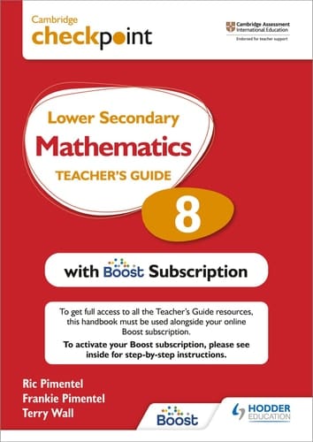 Cambridge Checkpoint Lower Secondary Mathematics Teacher's Guide 8 with Boost Subscription Booklet Hodder Education Group