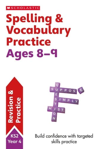 Spelling and Vocabulary Workbook. Ages 8-9