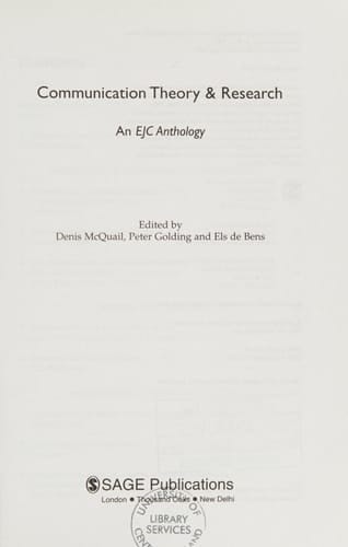 Communication Theory and Research