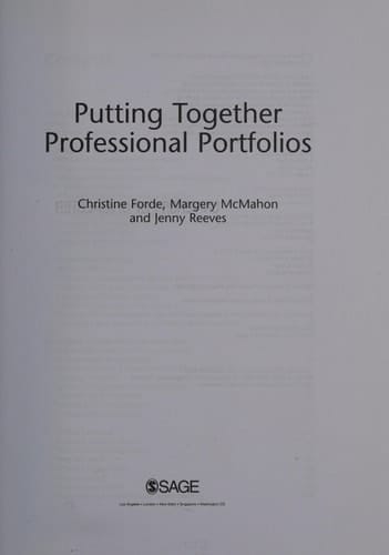 Putting Together Professional Portfolios