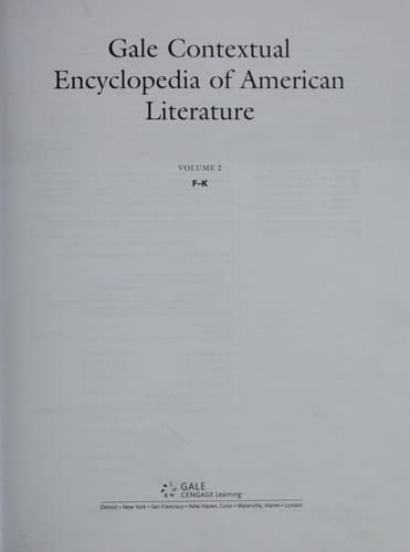 Gale Contextual Encyclopedia of American Literature