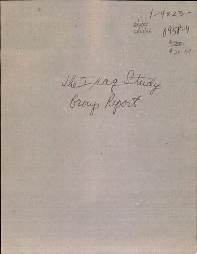 The Iraq Study Group Report
