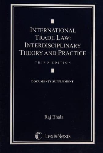 International Trade Law: Interdisciplinary Theory and Practice