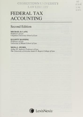 Federal Tax Accounting