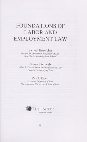 Foundations of labor and employment law