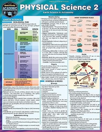 Physical Science 2 - Astronomy and Earth Science QuickStudy Laminated Reference and Study Guide