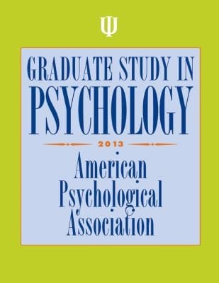Graduate Study In Psychology 2013