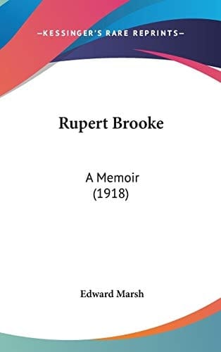 Rupert Brooke A Memoir (1918)