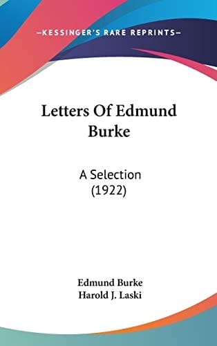 Letters Of Edmund Burke A Selection (1922)