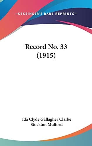 Record No. 33 (1915)