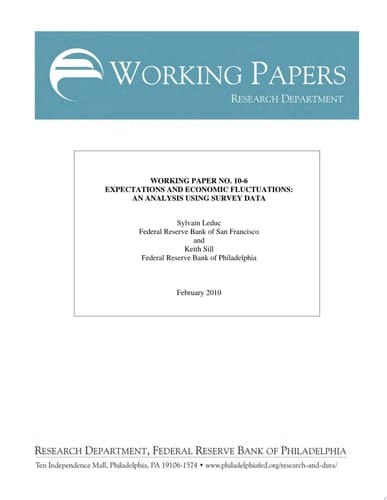 Expectations and Economic Fluctuations An Analysis Using Survey Data
