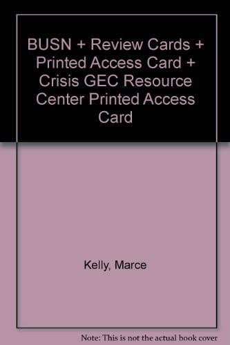 Busn + Review Cards + Printed Access Card + Crisis Gec Resource Center Printed Access Card
