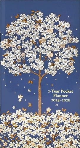 2024-25 Falling Blossoms 2-Year Pocket Planner (24-Month Calendar)