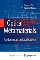 Optical Metamaterials Fundamentals and Applications