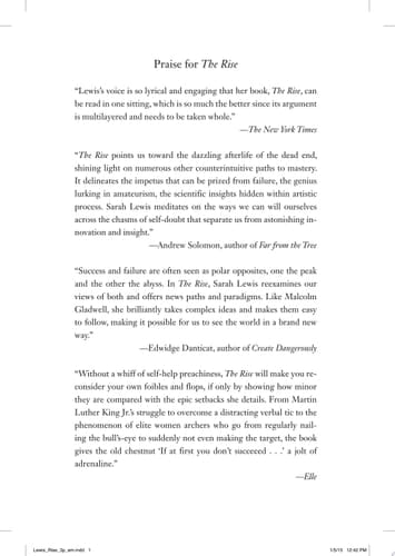 The Rise Creativity, the Gift of Failure, and the Search for Mastery