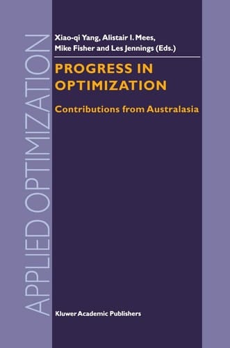 Progress in Optimization Contributions from Australasia