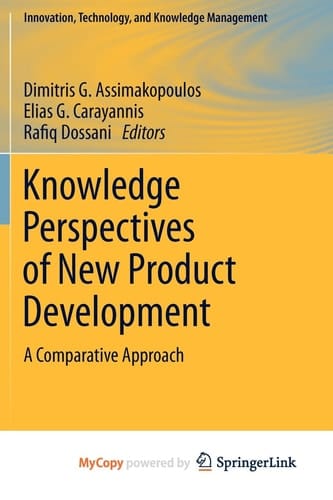 Knowledge Perspectives of New Product Development A Comparative Approach
