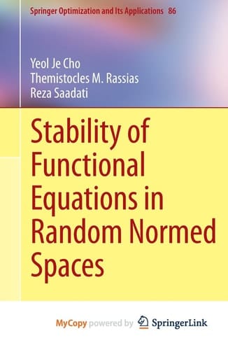 Stability of Functional Equations in Random Normed Spaces