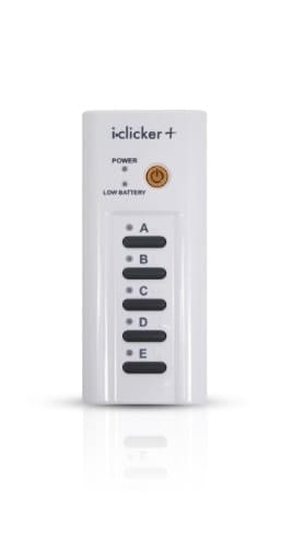 i>clicker+ student remote