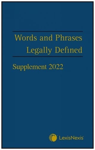Words and Phrases Legally Defined 2023 Supplement