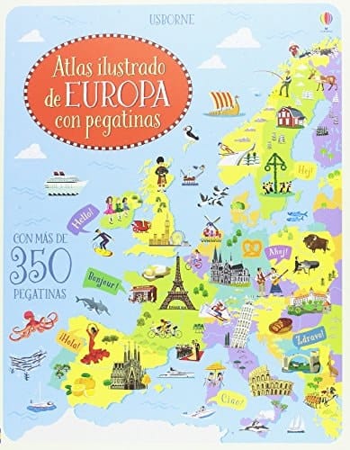 Atlas de Europa con pegatinas